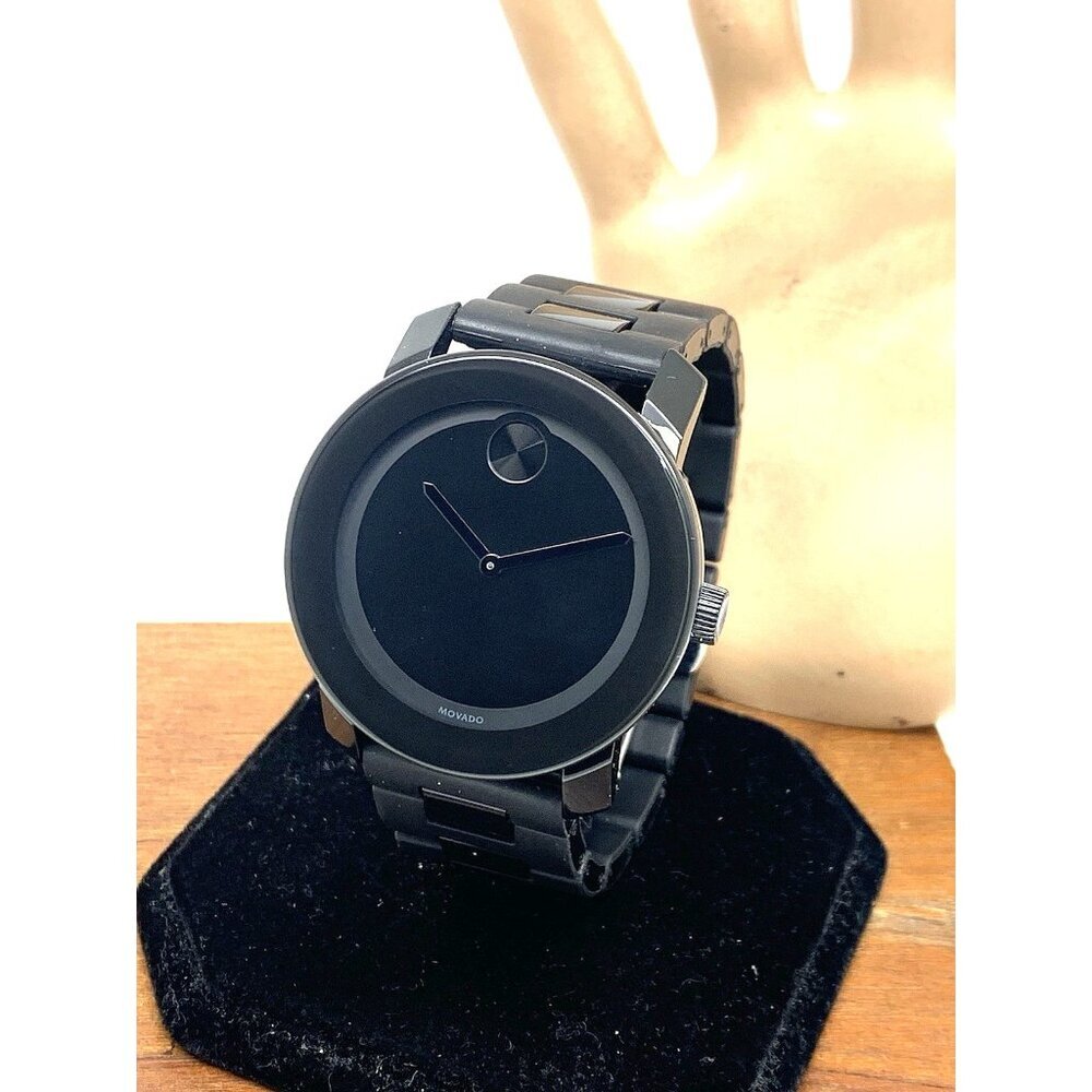 Movado Men's Watch 3600047 Bold Swiss Quartz Black Dial Stainless Steel Rubber